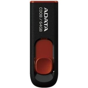 Obrázok pre výrobcu ADATA Classic Series C008 64GB USB 2.0 flashdisk,výsuvný konektor,čierno-červený