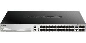 Obrázok pre výrobcu D-Link DGS-3130-30S L3 Stackable Managed switch, 24x SFP, 2x 10G RJ-45, 2x 10G SFP+