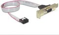 Obrázok pre výrobcu Delock Low Profile Slot Bracket > 1 x Serial Pin layout: 1:1