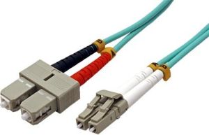 Obrázok pre výrobcu Optický patch cord Duplex LC-SC 50/125 0,25m MM OM4