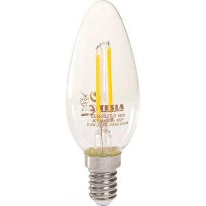 Obrázok pre výrobcu TESLA LED žárovka FILAMENT RETRO svíčka/ E14/ 2,5W/ 230V/ 250lm/ 2700K/ teplá bílá/ čirá