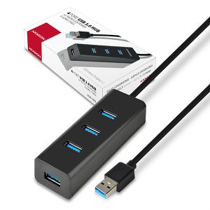 Obrázok pre výrobcu AXAGON, HUE-S2BL, 4 portový externý USB 3.0 CHARGING hub, 1.2m kábel, napájací konektor