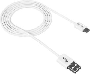 Obrázok pre výrobcu Canyon CNE-USBM1W, 1m kábel USB 2.0 / micro USB, biely