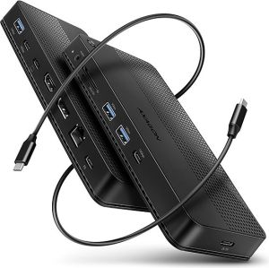 Obrázok pre výrobcu AXAGON HMC-U4, USB4 40Gbps dock, 3x USB-A, 2x USB-C, HDMI & DP 8K/30Hz, RJ-45, SD/mSD, audio, PD100W