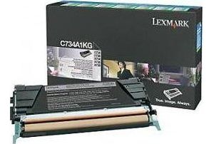 Obrázok pre výrobcu Lexmark C734, C736, X734, X736, X738 Black Return Program Toner Cartridge, 8K