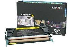 Obrázok pre výrobcu Lexmark C734, C736, X734, X736, X738 Yellow Return Program Toner Cartridg, 6K