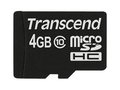 Obrázok pre výrobcu Transcend 4GB microSDHC (Class 10) paměťová karta (bez adaptéru)