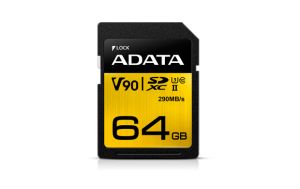 Obrázok pre výrobcu ADATA SDXC karta 64GB UHS-I U3 Class 10, Premier One (R: 290MB / W: 260MB)