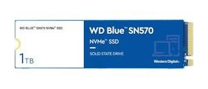 Obrázok pre výrobcu WD BLUE SSD NVMe 1TB PCIe SN 570, Gen3 8 Gb/s, (R:3500, W:3000MB/s)