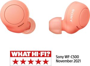 Obrázok pre výrobcu Sony True Wireless WF-C500, oranžovo-červená