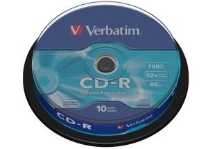 Obrázok pre výrobcu Verbatim CD-R (10-Pack)Spindle/EP/DL/52x/700MB