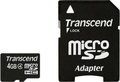 Obrázok pre výrobcu Transcend Micro SDHC karta 4GB Class 4 + Adaptér