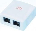 Obrázok pre výrobcu OXnet Zásuvka Basic UTP 2 port, Cat6 na omietku, biela