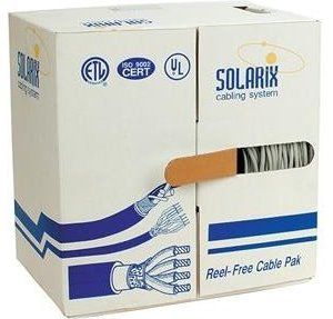 Obrázok pre výrobcu SOLARIX kabel FTP, Cat5E, drôt, PVC, Eca, box 305m - šedá