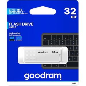 Obrázok pre výrobcu Goodram USB flash disk, USB 2.0, 32GB, UME2, biely, USB A, s krytkou