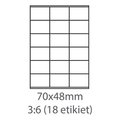 Obrázok pre výrobcu etikety ECODATA Samolepiace 70x48 univerzálne biele (100 listov A4/bal.)
