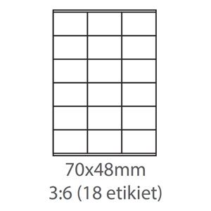 Obrázok pre výrobcu etikety ECODATA Samolepiace 70x48 univerzálne biele (100 listov A4/bal.)