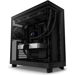 Obrázok pre výrobcu NZXT skříň H6 Flow dvoukomorová / MidT / 3x120mm fan / 2xUSB 3.2 / USB-C / prosklená bočnice i čelo / černá