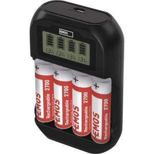 Obrázok pre výrobcu EMOS Inteligentní nabíječka BCN-41D + 4xAA 2700mAh