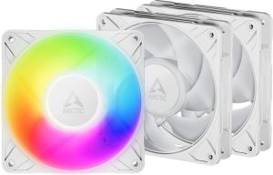 Obrázok pre výrobcu ARCTIC P12 Pro A-RGB (bílá) 3-Pack - 120mm A-RGB PWM ventilátor s rozdělovačem kabelů