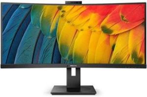 Obrázok pre výrobcu Philips LCD 34B1U5600CH 34" zakřivený VA/3440x1440@100Hz/4ms/350cd/DP/HDMI/4xUSB/USB-C dock/RJ45/Webcam/Repro/VESA