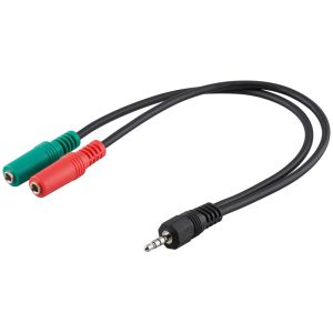 Obrázok pre výrobcu PremiumCord Adaptér 4pin 3,5mm-2x stereo 3,5mm M/2xF