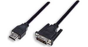 Obrázok pre výrobcu Manhattan kábel, monitorový, DVI-D to HDMI, 1.8m (dual link), čierny, plast