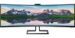 Obrázok pre výrobcu 49" Philips LCD 499P9H VA LED 4K zakřivený/HDR/ 5120x1440/KVM/RJ45/ USB-C/DP/2xHDMI 2.0/WebCAM FHD/ USB-C dock/repro/VESA