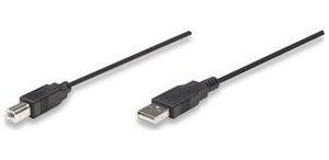 Obrázok pre výrobcu Manhattan Hi-Speed USB 2.0  kábel A-B M/M 1,8m, čierny