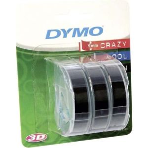 Obrázok pre výrobcu Dymo originál páska, Dymo, S0847730, čierny podklad, 3m, 9mm, 3D, 1 blister/3 ks