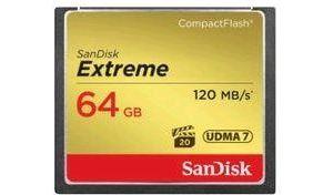 Obrázok pre výrobcu SanDisk Compact Flash Extreme karta 64GB UDMA7 (rýchlost až 120MB/s)
