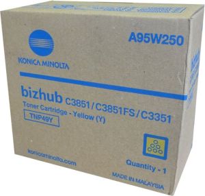 Obrázok pre výrobcu Konica Minolta originál toner A95W250, yellow, 12000str., TNP-49Y, Konica Minolta Bizhub C3351, bizhub C3851, bizhub C3851FS