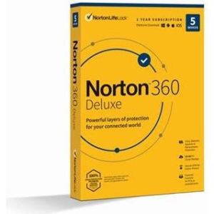 Obrázok pre výrobcu NORTON 360 DELUXE 50GB CZ 1uživatel pro 5 zařízení na 12 měsíců_Box