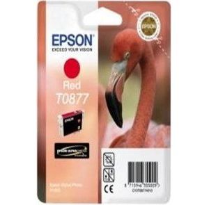 Obrázok pre výrobcu Atrament Epson T0877 red Retail Pack BLISTER | Stylus Photo R1900