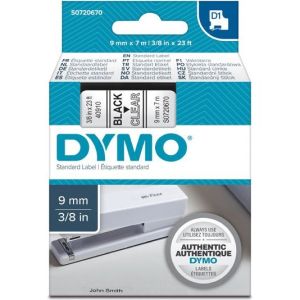 Obrázok pre výrobcu Dymo originál páska, Dymo, 40910, S0720670, čierny tlač/transparentná podklad, 7m, 9mm, D1