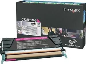 Obrázok pre výrobcu Lexmark C736, X736, X738 Magenta High Yield Return Program Toner Cartridge, 10K