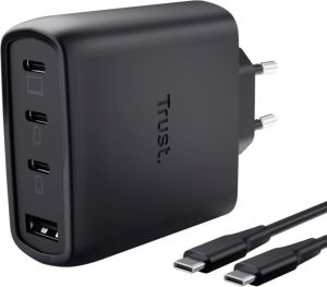 Obrázok pre výrobcu TRUST GaN Nabíječka MAXO 65W, 3xUSB-C,1xUSB-A, černá