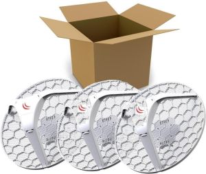 Obrázok pre výrobcu MikroTik RBLHG-5nD-3 Outdoor 802.11an 24,5dBi jednotka LHG 5 (3-pack)