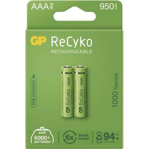 Obrázok pre výrobcu Nabíjacia batéria, AAA (HR03), 1.2V, 1000 mAh, GP, krabička, 2-pack