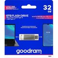 Obrázok pre výrobcu Goodram USB flash disk, USB 3.0, 32GB, ODA3, strieborný, USB A / USB C, s otočnou krytkou