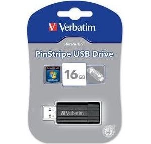 Obrázok pre výrobcu Verbatim Flasdisk 16GB, Store n Go Pinstripe Black