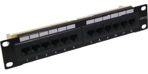 Obrázok pre výrobcu CNS 10" patch panel 12port Cat6, UTP, blok UNI-110, černy