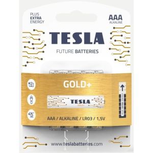 Obrázok pre výrobcu TESLA GOLD+ alkalická baterie AAA (LR03, mikrotužková, blister) 4 ks