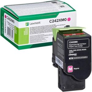 Obrázok pre výrobcu Lexmark originál toner C242XM0, magenta, 3500str., extra high capacity, return, Lexmark C2425dw,C2535dw,MC2425adw,MC2535adwe,MC264