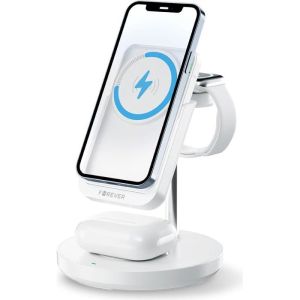 Obrázok pre výrobcu Bezdrátová nabíjecí stanice Forever s powerbankou 5v1 MACS-100 bílá