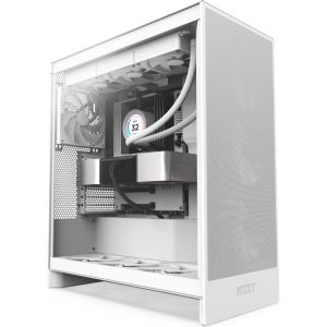 Obrázok pre výrobcu NZXT skříň H7 Flow edition / ATX / 3x 120 mm fan / USB-C / 2x USB / prosklená bočnice / mesh panel / bílá