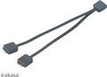 Obrázok pre výrobcu AKASA rozbočovač pro RGB LED pásky / AK-CBLD08-12BK / 1x female / 2x male/ 12cm / černý