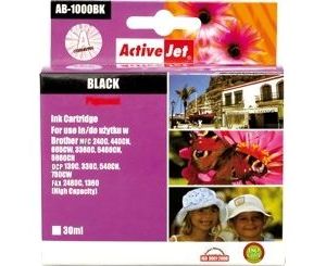 Obrázok pre výrobcu Atr. ActiveJet AB-1000BK black | 30ml | 100% nowy | Brother LC1000Bk, LC970BK