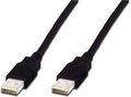 Obrázok pre výrobcu Digitus USB kabel A/samec na A/samec, 2x stíněný, černý, Měď, 1m