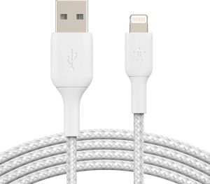 Obrázok pre výrobcu BELKIN kabel oplétaný USB-A - Lightning, 3m, bílý